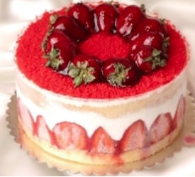 Çilekli Mois Yaş Pasta 2-3 Kişilik