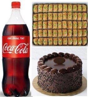 Lezzet Dolu Paket Pasta Baklava ve 1L Cola Ekonomik Boy